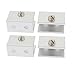 Aexit Rectangular Shape Fall Protection Panel Shelf Glass Clip Clamp Bracket Safety Clips Support 4pcs