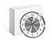Fzy.bstim Non Ticking Silent Wall Clock Decorative,Analog Metal Wall Clock Battery Operated,Living Room/Office/Kitchen Clock,10 inch