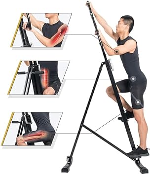 Vertical Climber, Multifunctional Stepper, 4 Levels Adjustable, Home Gym Fitness Equipment, Max Load 150KG