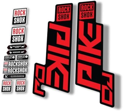 Fork Replacement Decal Sticker Compatibale for Rock Shox Pike DJ 2021 Series Red (Matte) image 2