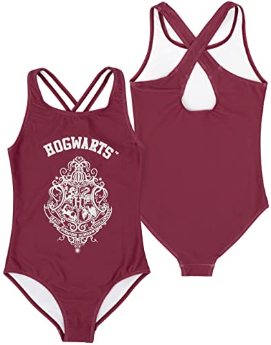 Harry Potter Badeanzüge Mädchen Hogwarts Burgundy oder Marine Hedwig Badebekleid 10-11 Jahre