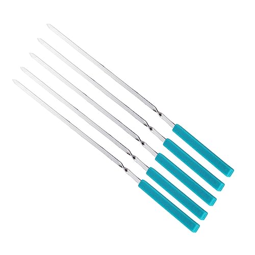 INOOMP 10 Peças Garfo De Churrasco Espetos De Churrasco Espetos De Aço Inoxidável Palitos De Churras