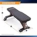 Steelbody Deluxe Versatile Rated 800 lbs Flat Utility Workout Bench Station for Home Gym Weightlifting and Strength Training STB-10101, Black-Brown