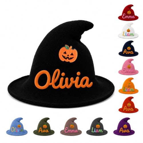 Personalized Witch Hat Classic wide-brimmed pointed-top wizard hat
