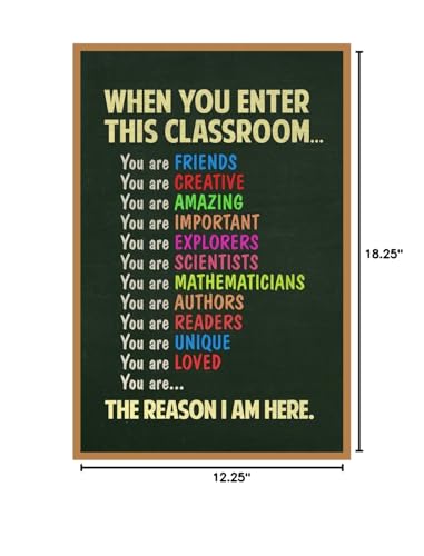 Image of Laminated When You Enter This Classroom Poster Teacher Supplies Affirmation Station Must Haves School Door Decor Welcome Positive Poster Dry Erase Wall Art 12x18