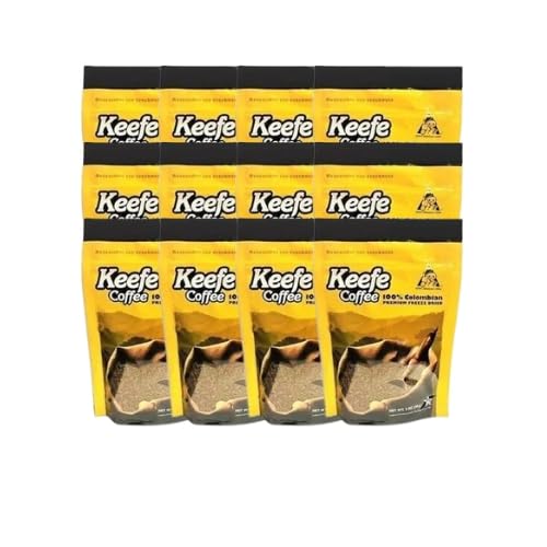 Vista 4 de Keefe Coffee 100% café liofilizado prémium colombiano bolsa sellada de 3 onzas