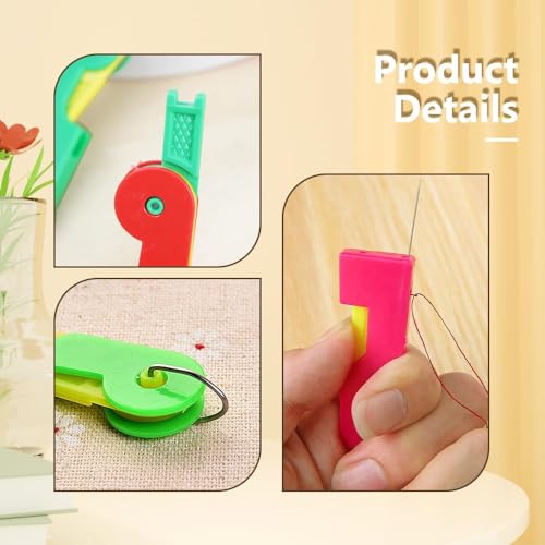 image for Sueea Automatic Needle Threader, DIY Needle Threaders for Hand Sewing 