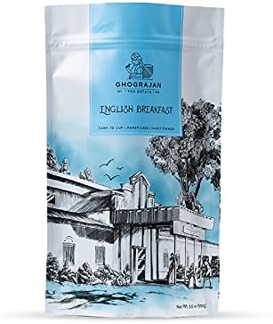 English Breakfast Loose Leaf Black Tea (200+ Servings) - Fresh Harvest - Strong Full Bodied Whole Leaf Assam Black Tea - Farm2Cup from 5th Generation Tea Farm - Bulk Pack - 1 Pound Sealable Pouch
