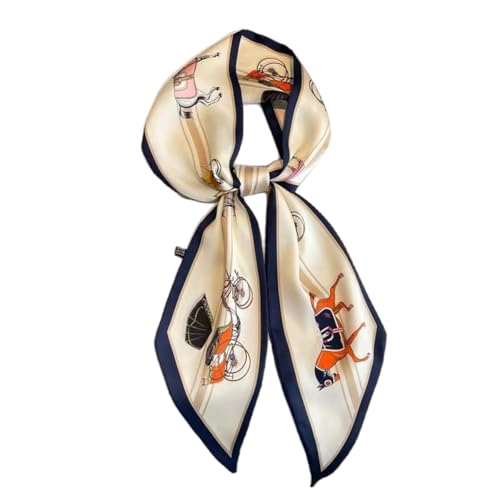 Long Purse Bag Scarf Silky Neck Scarf Lightweight Headscarf Satin Hair Scarf for Women