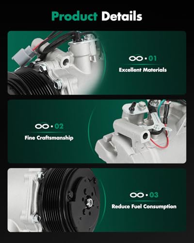 Image of SCITOO 2004-2008 A /C Compressor for Acura TSX AC Compressor 2.4L | Fast Cooling, Ultra Low Noise (≤72 dB)Air Conditioner Compressor with Clutch, Easy Installation, 38810RBBA01 6512348 5512348