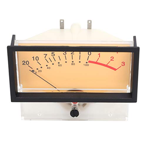 VU Meter Audio Level Indicator with Large Analog Pointer Dial for Car Stereo Home Recording Studio Power Amplifier