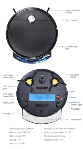 APLIKJA -Mop-Cleaner-Automatic-Cleane-Robot-Smart-Wireless-Sweeping-Dry-Wet-Cleaning-Machine-Charging-Intelligent-Home-Mopping-Vacuum-Cleaner - Image 7