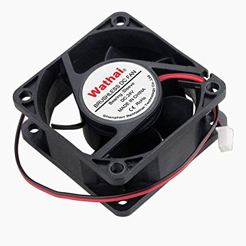 Wathai 60X60X25Mm 60Mm 24V 2Pin Dc Brushless Case Cooling Fan #TOP19