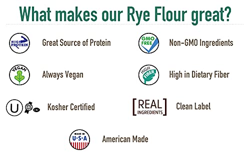 Pereg Natural’s Rye Flour (16 Oz) - Non-GMO, Wheat Flour Substitute - Great for Baking Bread, Sourdough Bread, Ginger cookies - Vegan & All Natural - Thumbnail 6