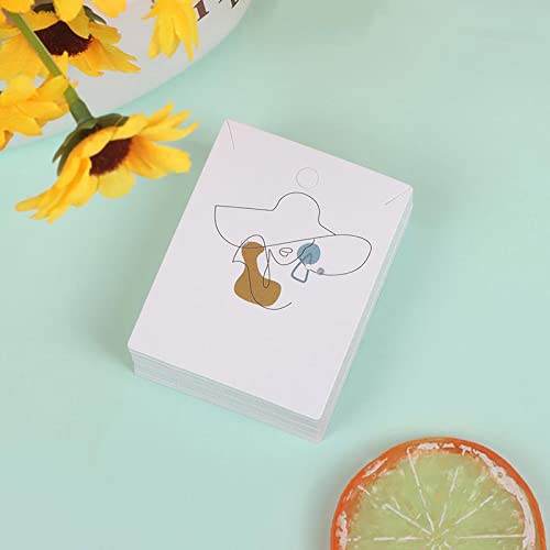 LotCow 50 Stück Ohrring-Ausstellungskarten, handgefertigte Halsketten-Ausstellungskarten, Schmuck, Hängeetiketten, Verpackungen, Karten, Schmuck, Hängekarten für Halsketten, Armbänder Cover