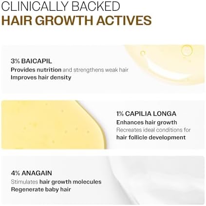 Bare Anatomy Advanced Hair Density Serum | 3% Redensyl, 4% Anagain, 3% Baicapil, 1% Capilia Longa, Rosemary, Biotin & Rice Extract | Reduces Hair Fall, Supports Hair Growth for Men & Women | 30 ml - 4