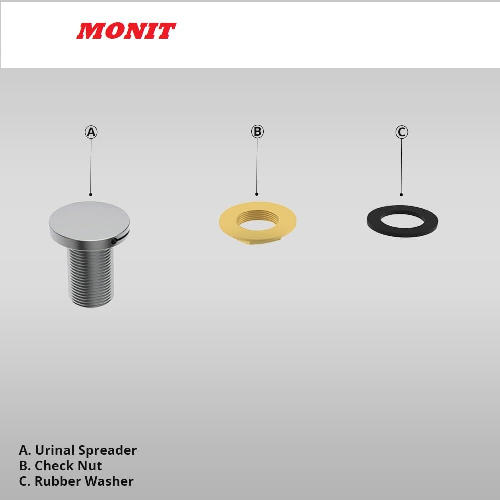 MONIT Brass Urinal Spreader – Coral Design – Polished CP Finish 1
