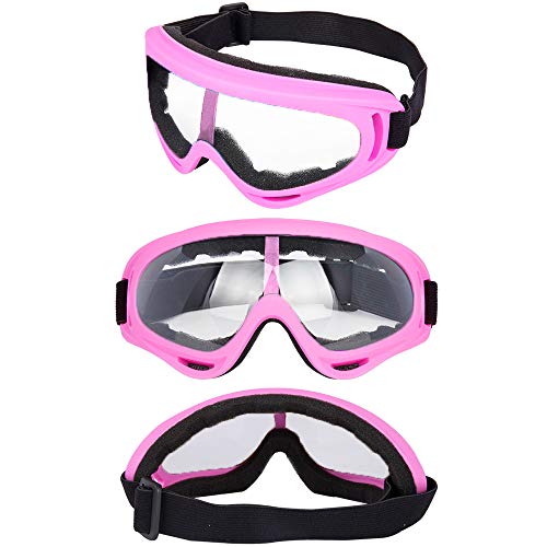Image of LJDJ Motorcycle Goggles - Glasses Set of 2 - Dirt Bike ATV Motocross Anti-UV Adjustable Riding Offroad Protective Combat Tactical Military Goggles for Men Women Kids Youth Adult