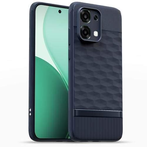 Image of Pikkme Back Cover for Oppo F31 5G / Oppo F33 5G Camera Protection 3D Hexa Cube Design Silicone Protective Bumper Case (Blue)
