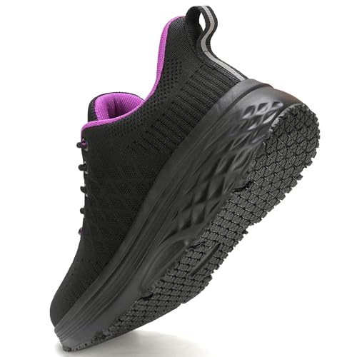 Image of AVW Womens Non Slip Work Shoes Water Resistant Walking Sneakers Food Service Chef Kitchen Shoes