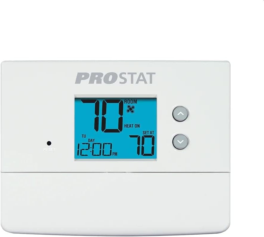 PROSTAT digital thermostat displaying 70 degrees Fahrenheit