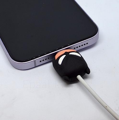 Image of J'TTON Case Cover for 18W /20W iPhone Adapter & USB-C Cable | Cute 3D Cartoon Character (Black B Man)