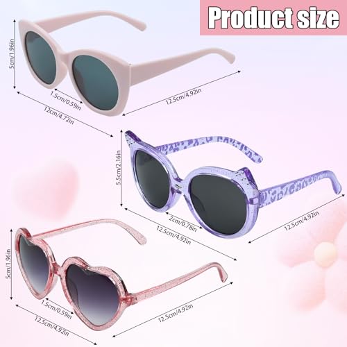 DRERIO 3 Stück Kinder Sonnenbrille Mädchen Sonnenbrille Kind polarisierte Sonnenbrille Alter 3-10, Kleinkind Kinder Sonnenbrille UV-Schutz für Jungen Mädchen Baby Kinder polarisierte Brillen
