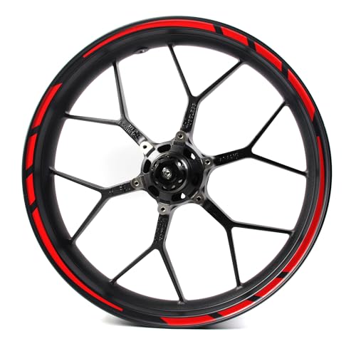 Tiras adhesivas rojas para llantas diseñadas para todas las motocicletas o coches de 17 pulgadas CBR1000RR CBR600RR GSXR 600 750 1000 1300 Hayabusa GSX-S750 Ninja ZX10R ZX6R 250R 300 400 Z650 Z9000
