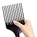 Black Soft 'N Style Hair Pick for Styling Women's and Men's Curly Hair, Plastic Detangler for Wigs, Braids, and Afros