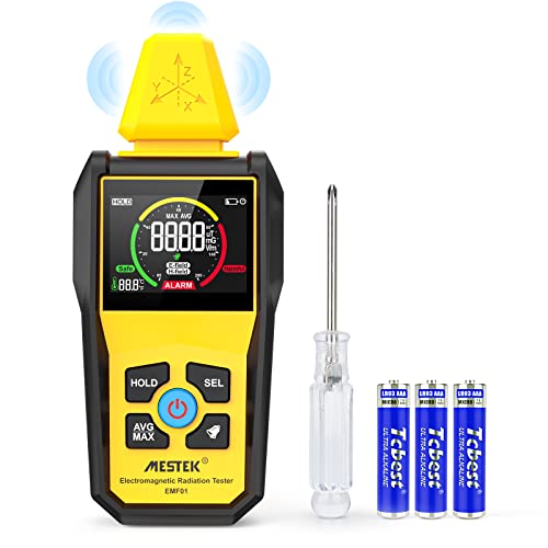 Détecteur EMF, MESTEK Rayonnement Onde Electromagnétique de Compteur EMF Numérique avec écran LCD pour le Bureau à Domicile et Ghostbusting