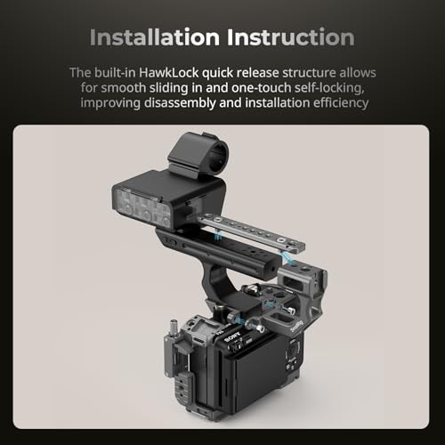 SMALLRIG Extension Mount Plate Kit for Sony FX3 / FX30 XLR Handle with Cold Shoe, HawkLock Quick Release Structure - Image 4