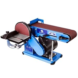 375W Electric Belt + DISC Sander 2in1 LINISHER Bench WORKTOP Wood Metal Sanding