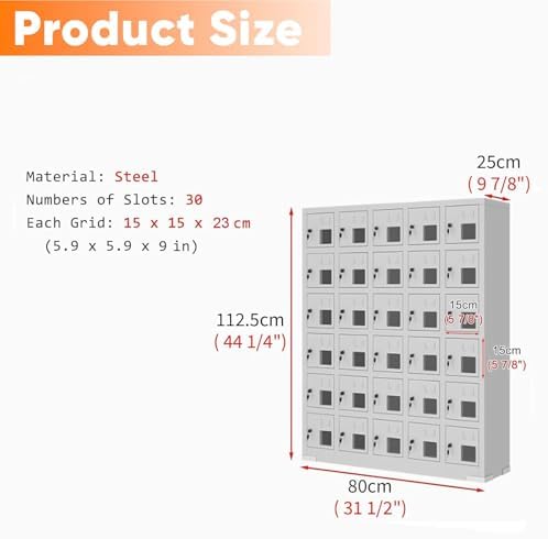 Lightweight Steel Cell Phone Locker with Transparent Window, 20-Slot Storage Cabinet for Students & Troops, Secure Phone Lock Box, Durable & Portable Cell Phone Storage Solution