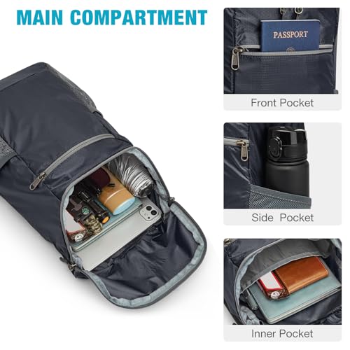 Image of G4Free Lightweight Packable Hiking Backpack for Men Women Small Hiking Daypacks Foldable Shoulder Pack Casual Outdoor Bag 11L