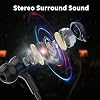 Neckband Bluetooth Headphones Wireless Earbuds for Samsung S25 Ultra S24 S23 FE S22 A53 A25, Sport Headphones Stereo Surround Sound Ear Buds for iPhone 17 Air 16 15 14 Pro Max 13 Plus/Pixel 10 9