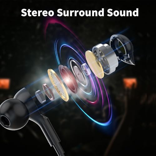 Image of Neckband Bluetooth Headphones Wireless Earbuds for Samsung S24 Ultra S23 FE S22 A53 A14, Sport Headphones HiFi Stereo Surround Sound Ear Buds for iPhone 16 15 14 Pro Max 13 Plus Pixel 9 8 7 Pro 6 6A