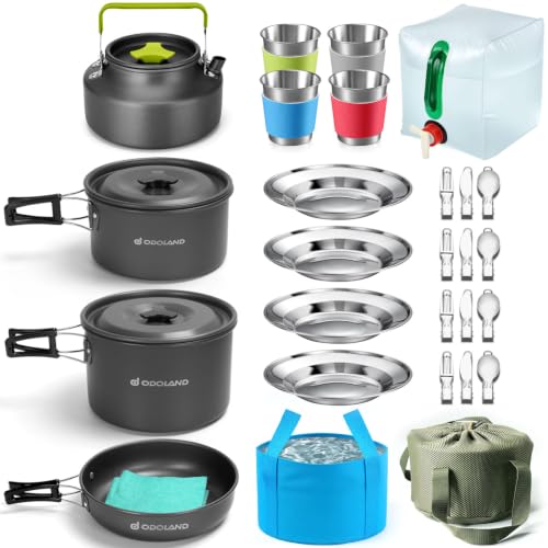 Odoland 29pcs Camping Cookware Kit
