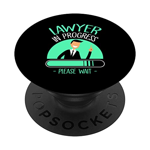 Lawyer In Progress Please Wait Law Attorney Advocate PopSockets Swappable PopGrip, Black