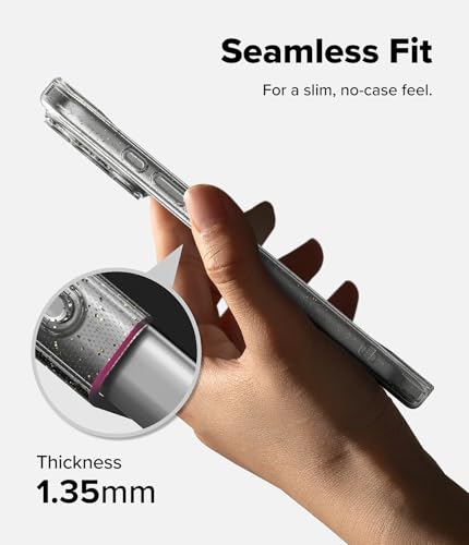 Image of Ringke Air Compatible with iPhone 17 Pro Max Case [Flexible TPU] Ultra Thin Lightweight Protective Cover - Glitter Clear