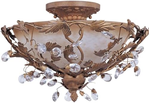 Maxim Elegante - 3 Light Semi-Flush Mount-Etruscan Gold Finish