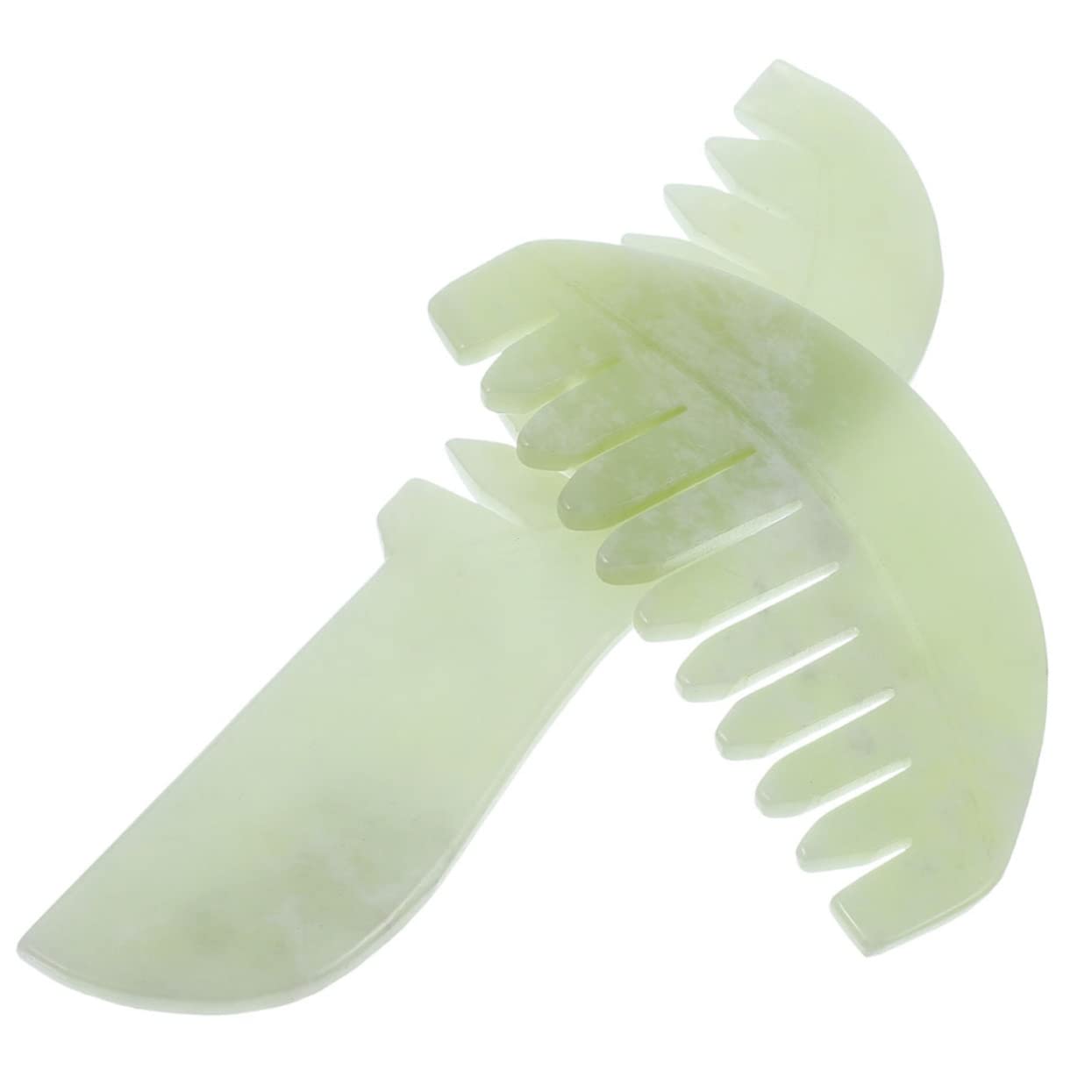 KOMBIUDA 4stücke Jade Combs Für Kopfhautmassage Handgefertigte Massagekämme Aus Jade Für Frauen Und Männer Zur Des Haarwachstums Entspannung Der Kopfhaut