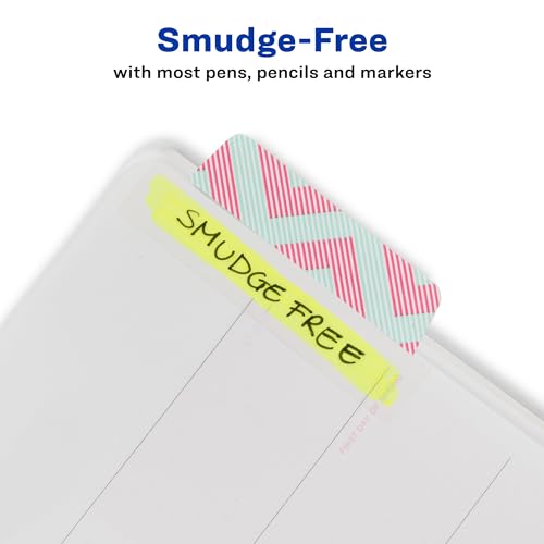 Image of Avery Margin Ultra Tabs, 2.5 inch x 1 inch, Assorted Color Geometric Designs, 24 Repositionable Page Tabs (74897)