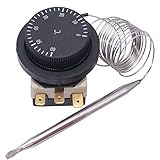 Taiss / 1NC 1NO 250V/380V 16A 0-60℃ Temperature Control Switch Capillary Thermostat Temperature Controlled Switch Controller Sensor 0-60C