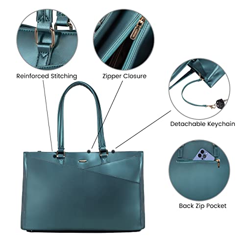 LOVEVOOK Laptop Bag for Women 15.6 Inch Tote Bags Waterproof Leather Briefcase Computer Women Business Office Work Bag,Pearl Green by LOVEVOOK - Image 5