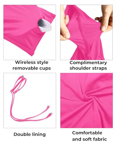 Image of Aqua Eve Women Strapless Bikini Top Only Bandeau Swim Top Tube Top Swimsuit