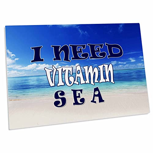 3dRose I Need Vitamin Sea. Ocean. Mediterranean sea. Desk Pad