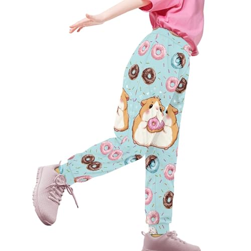 Sweatpants for Girls Fall Elastic Waist Baggy Pants Spring Comfy Bundle Foot Jogger Pants with Pockets4