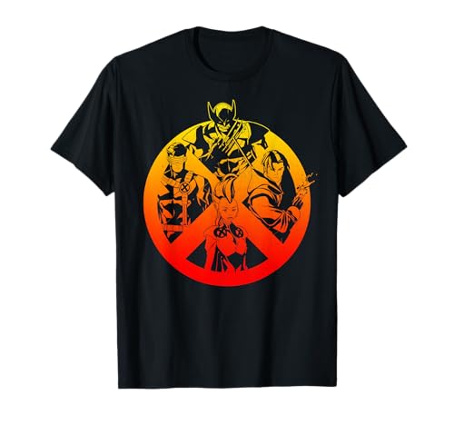 T-shirt X-Men Marvel en coton durable anti-déformation avec imprimé de personnages