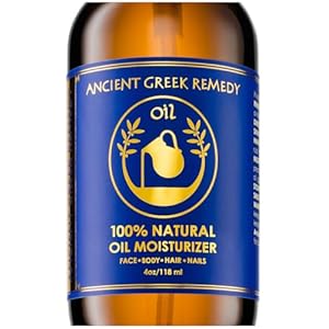 Ancient Greek Remedy Body Oil – Organic After Shower Face Oil & Body Moisturizer for Dry Skin – Almond, Jojoba, Olive, Lavender, Vitamin E Oils – Natural Clean Facial Skincare for Women & Men 4 oz