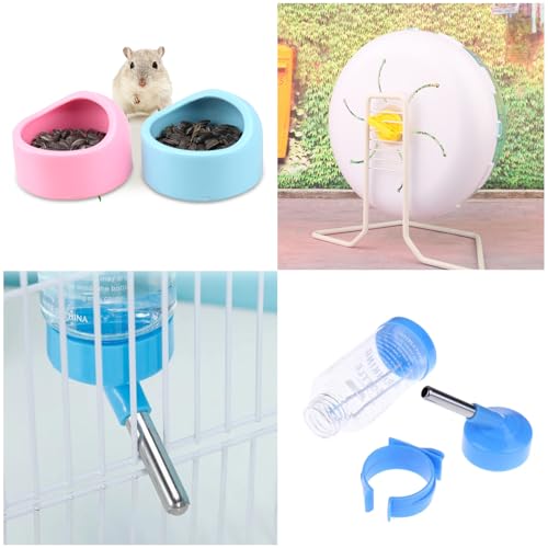 SquEqu Suporte ajustável para roda de exercício para hamster 16,5 cm Suporte de suporte de metal res